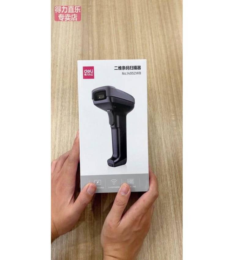 Deli Scanner sans fil scanner Qr code code-barres scanner universel supermarché caisse enregistreuse pistolet code-barres